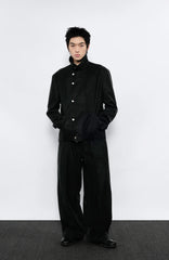 7440 37 1 Back Double-Knee PU Pants
