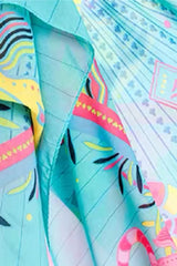 MASH UP ASIA Multicolor Tiger Sunburst Full-Print Square Scarf