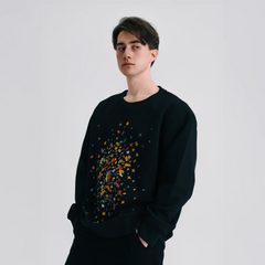 WIID Contrast Floral Graphic Crewneck Sweatshirt