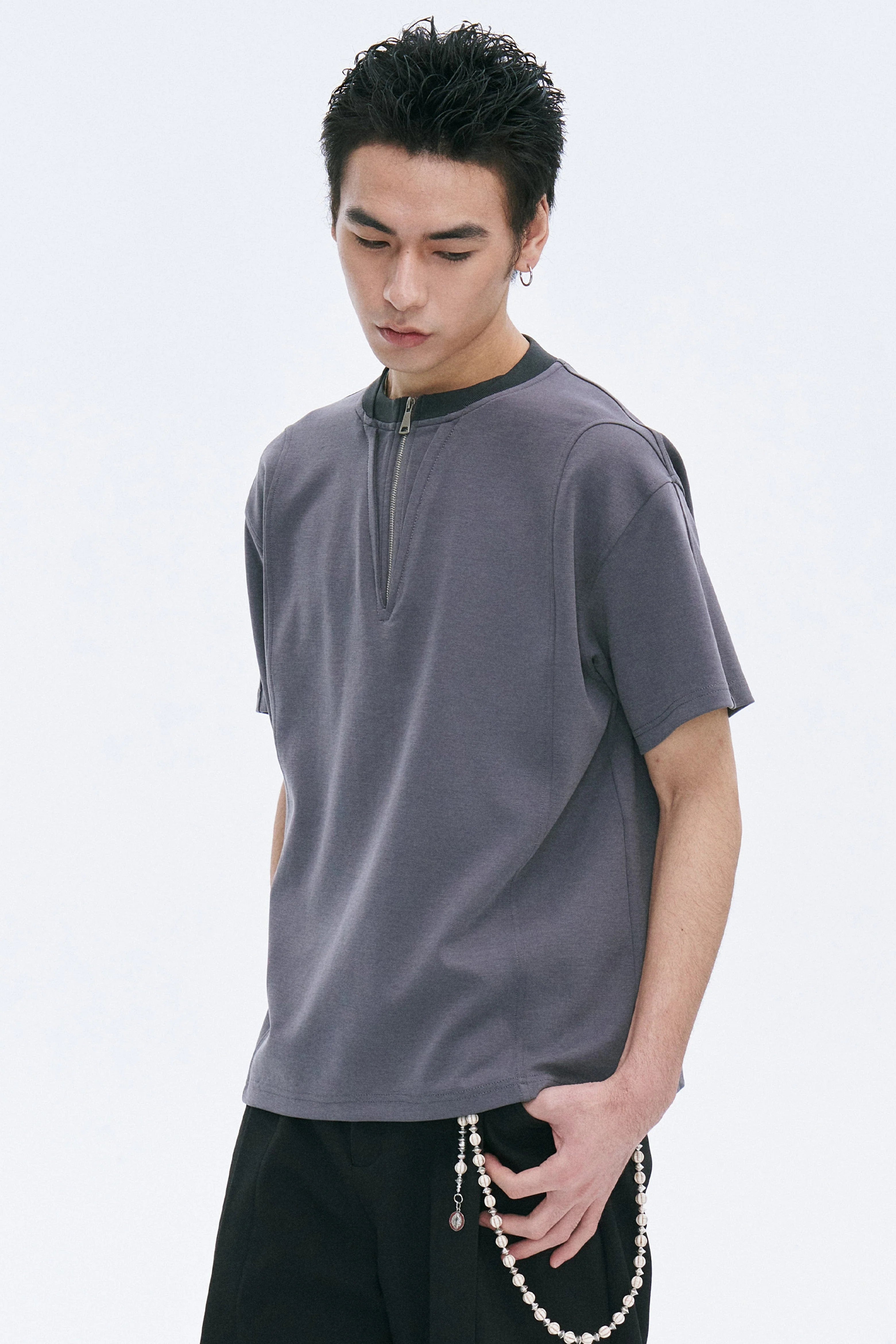 CATSSTAC Cross Spliced Dual-Zip T-Shirt