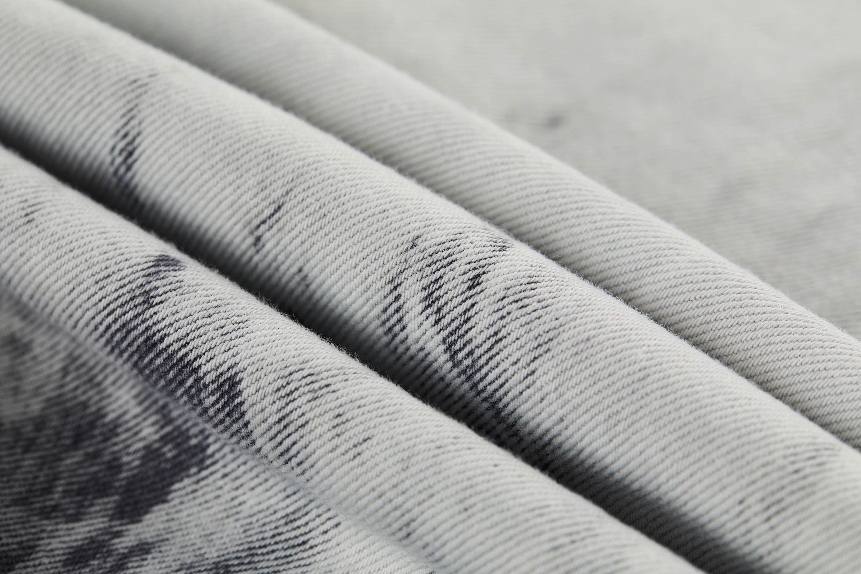 ORGANIC EMOTION Distressed Snow Mountain Tie-Dye Denim Shirt