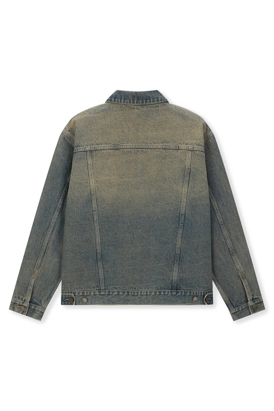 BONELESS Washed Spliced Denim Jacket