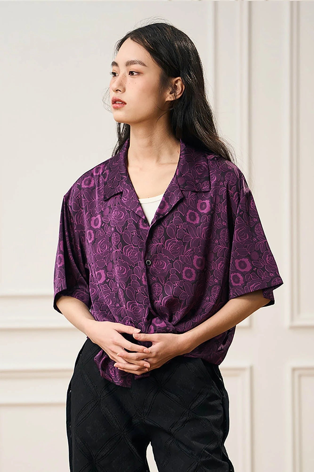 EPIC POETRY Oriental Bloom Cuban Shirt