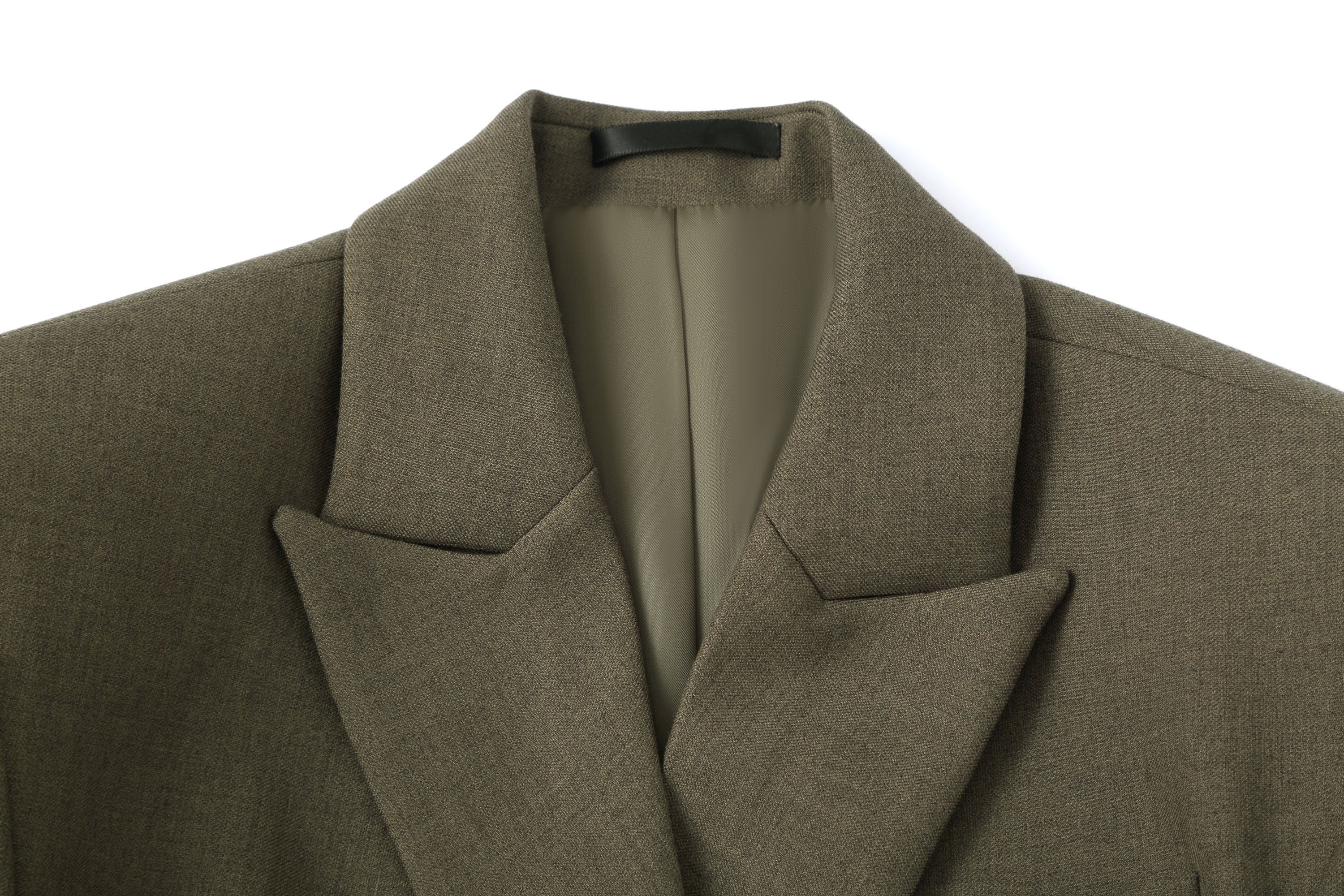 CLP Cinched-Waist Padded Shoulder Blazer Brown