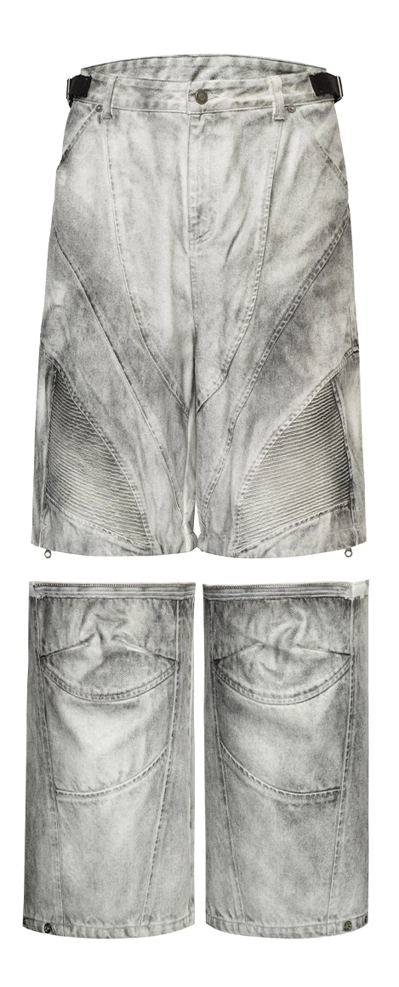 F2CE Distressed Detachable Parachute Pants