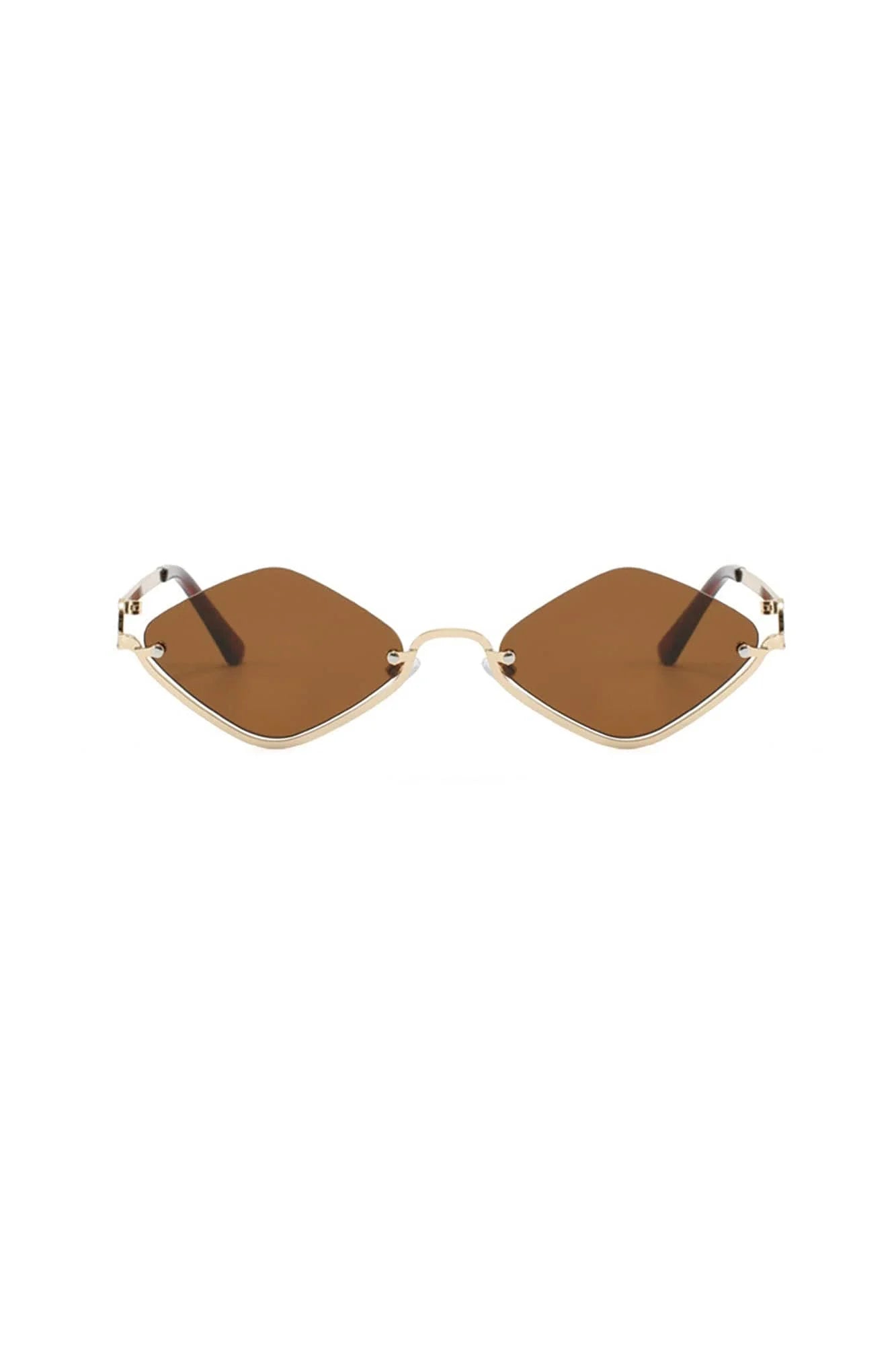 DAMAGE ASIA Diamond Half-Rim Sunglasses