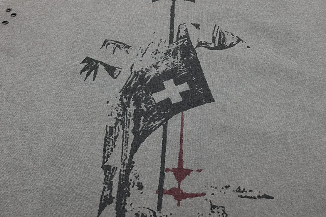 LUUUCAM A Mad Summer Night Dream Distressed Panel T-Shirt