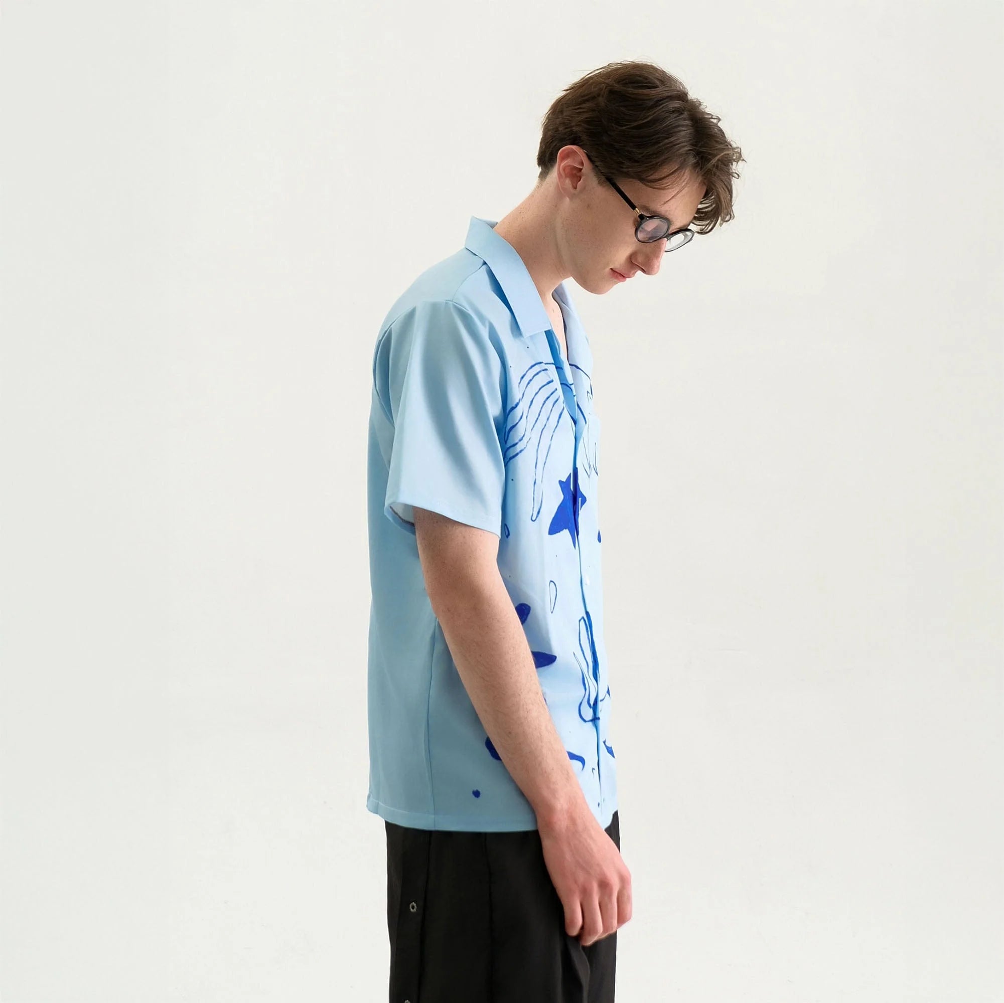 WIID Oceanic Doodle Graphic Half Shirt