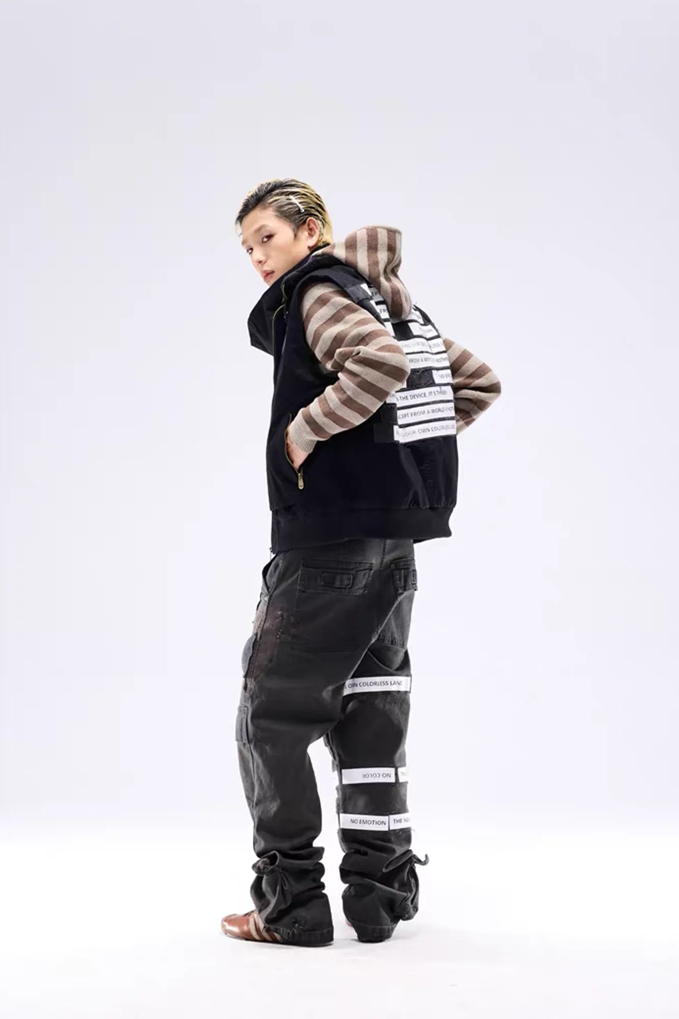 NOTHINGNESS WORLD Padded Funnel-Neck Zip Vest