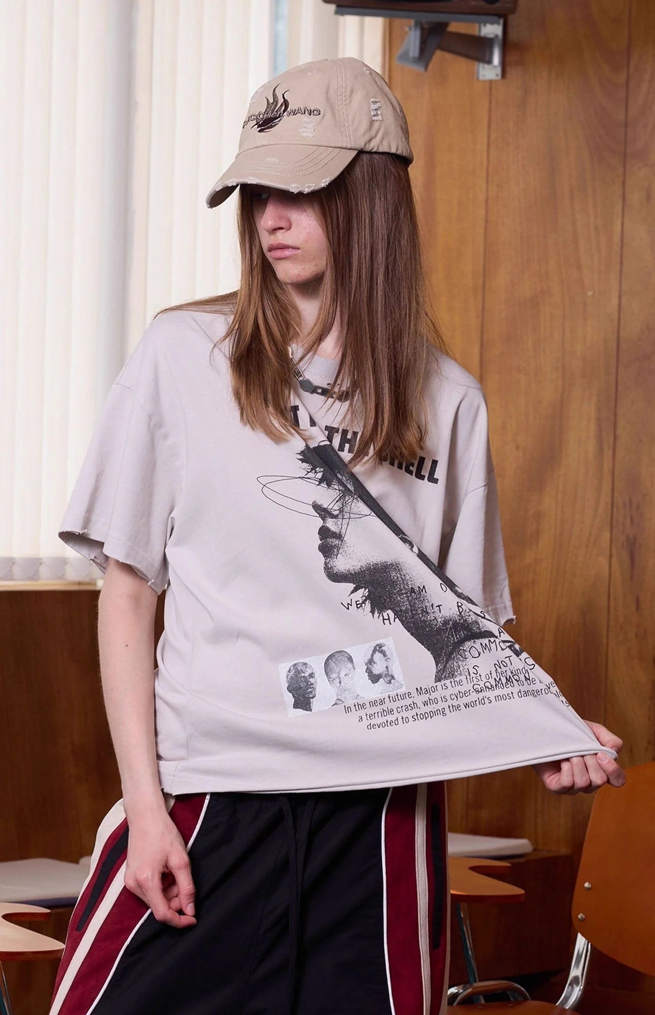 ERROR CODE ROBOT Distressed Raw-Edge Washed Graphic Tee