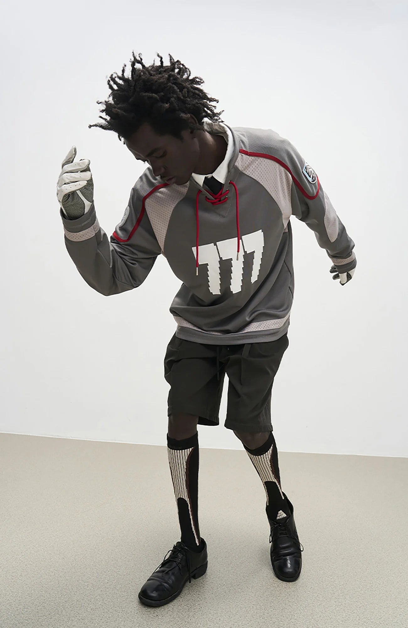 7440 37 1 Drawstring Panelled Hockey Jersey