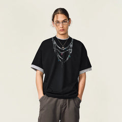 OVDY Chain Graphic Layered Sorona T-Shirt