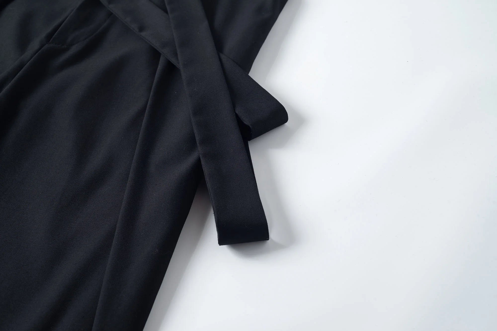 TUIMU Asymmetrical Wrap Pleated Wide-Leg Trousers
