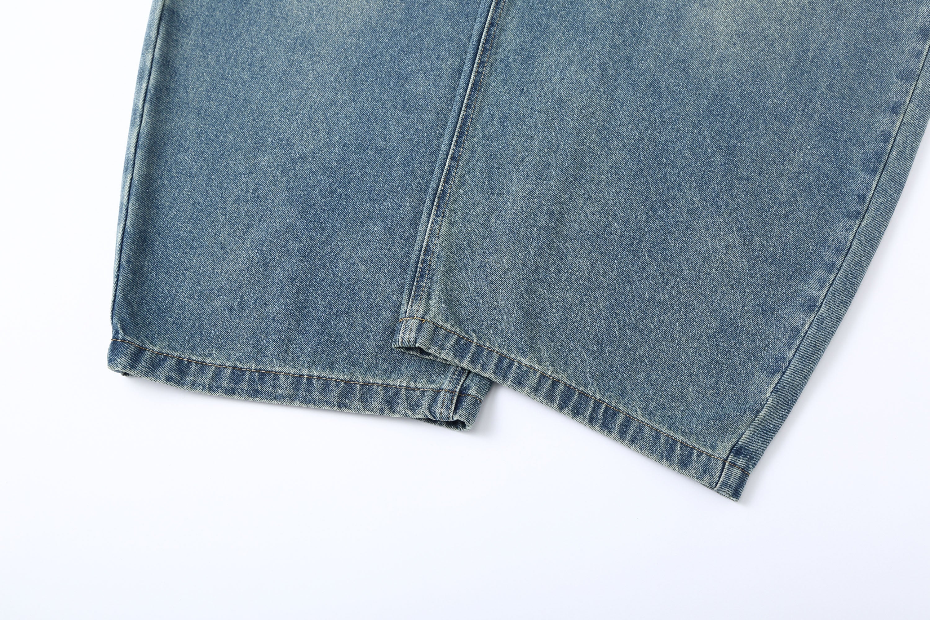 CLP Washed Studded Barrel Jeans