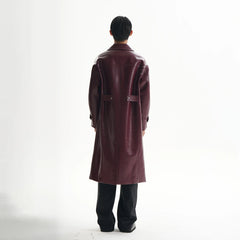 ORAL UTOPIA Glossy PU Coat Ancora Red