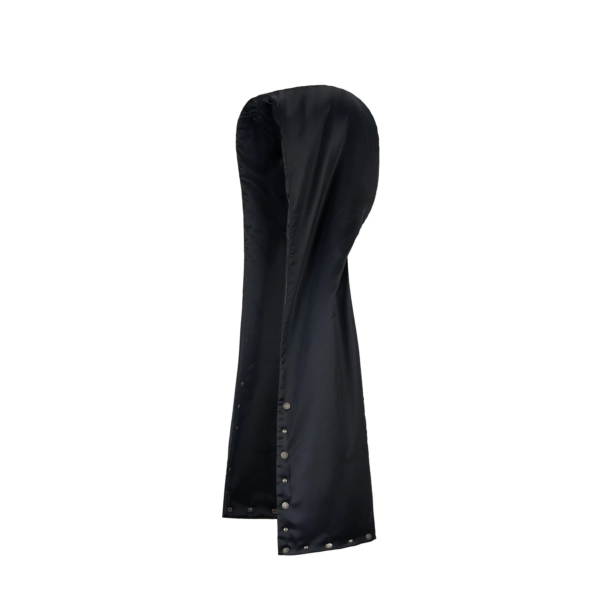 SAVAGEGROWTHWORLD Detachable Hood Satin Oversized Bomber Jacket