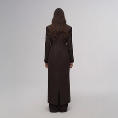 ILNya Nieternite Nifutur Tailored Stripe Paneled Wool-Blend Coat