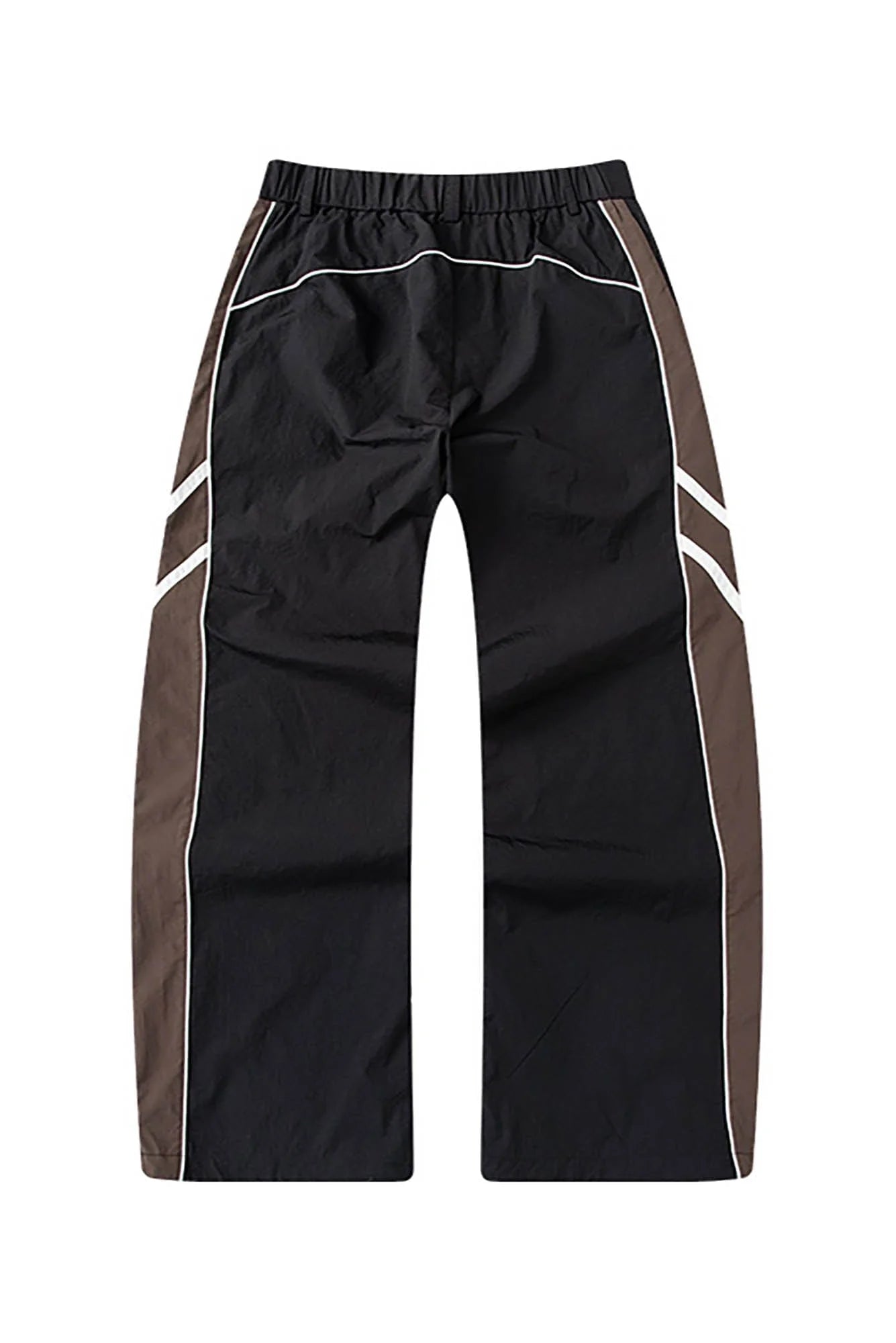 ENSHADOWER Contrast Striped Hem-Drawstring Pants