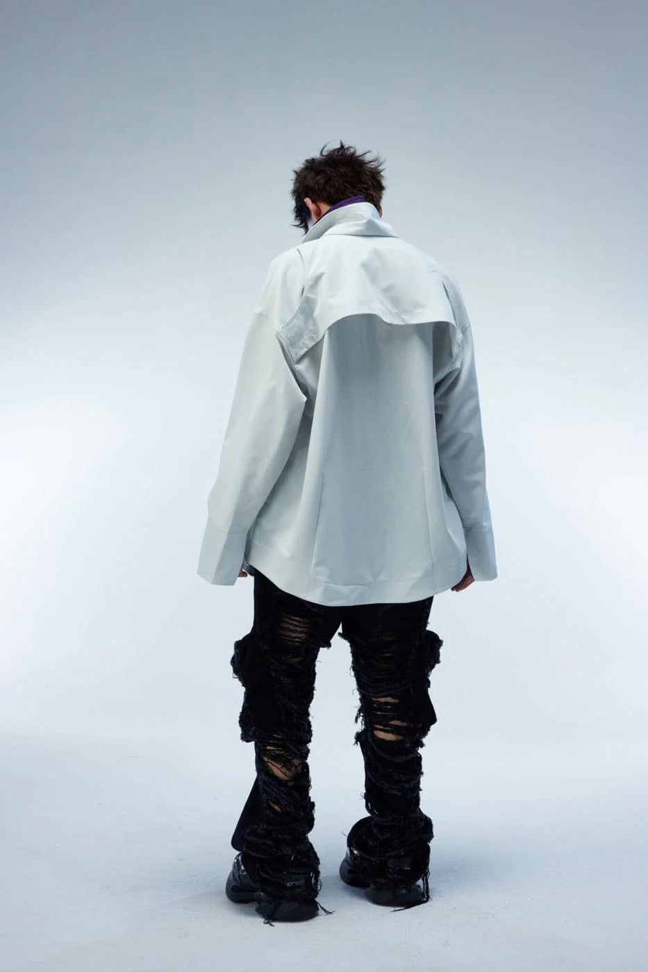 WHISTLEHUNTER Modern Caped Oversized Shirt