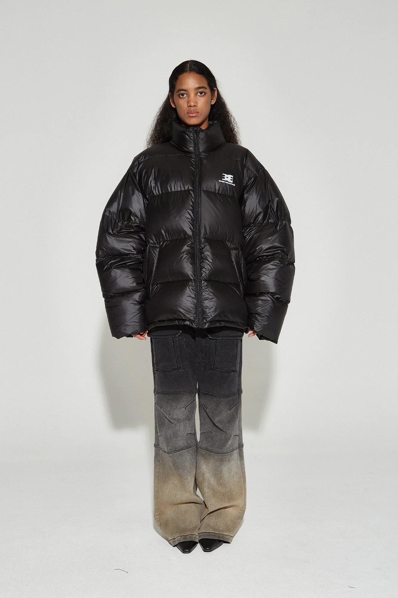 VANN VALRENCE Classic Stand-Collared Duck-Down Oversized Jacket