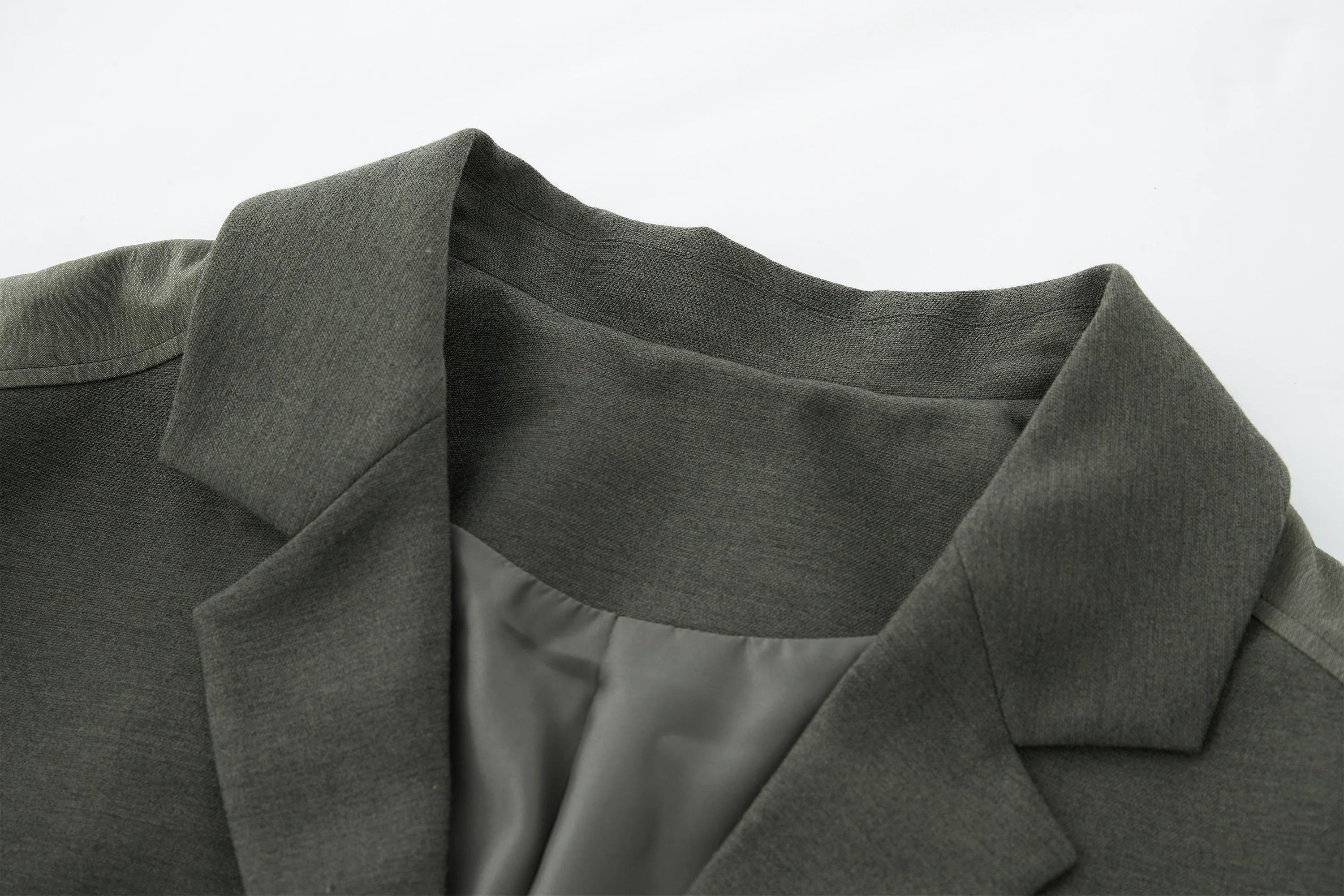 SAME FLOW Multi-Pocket Paneled Bomber-Sleeve Suit Jacket