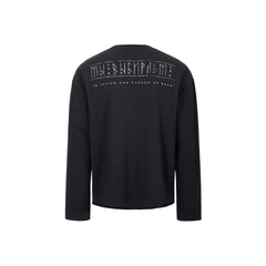 ESAIAS Graphic Faux Layer Henley Long-Sleeve Tee