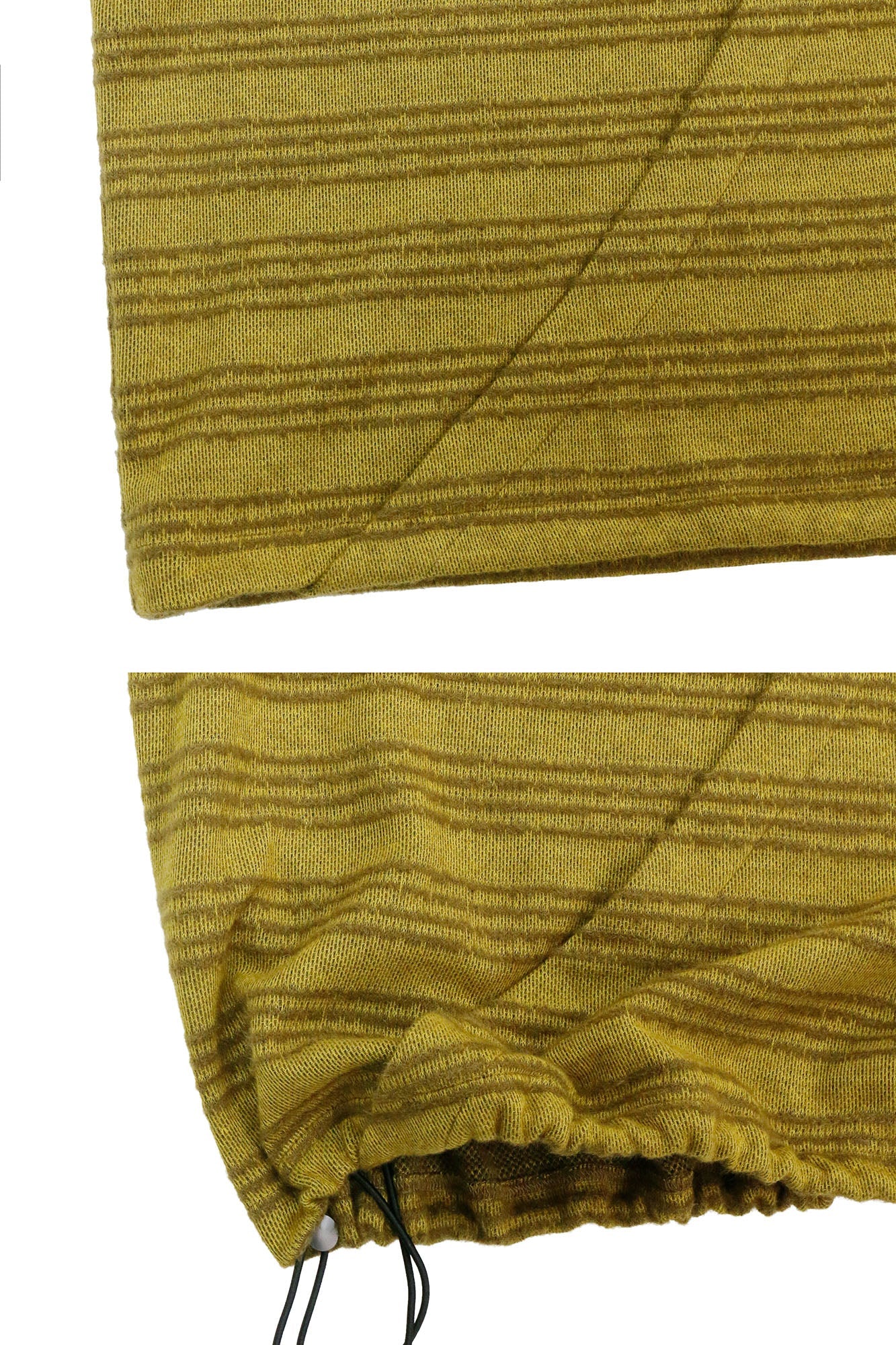 RELABEL Striped Asym Half-Zip Knit Hoodie
