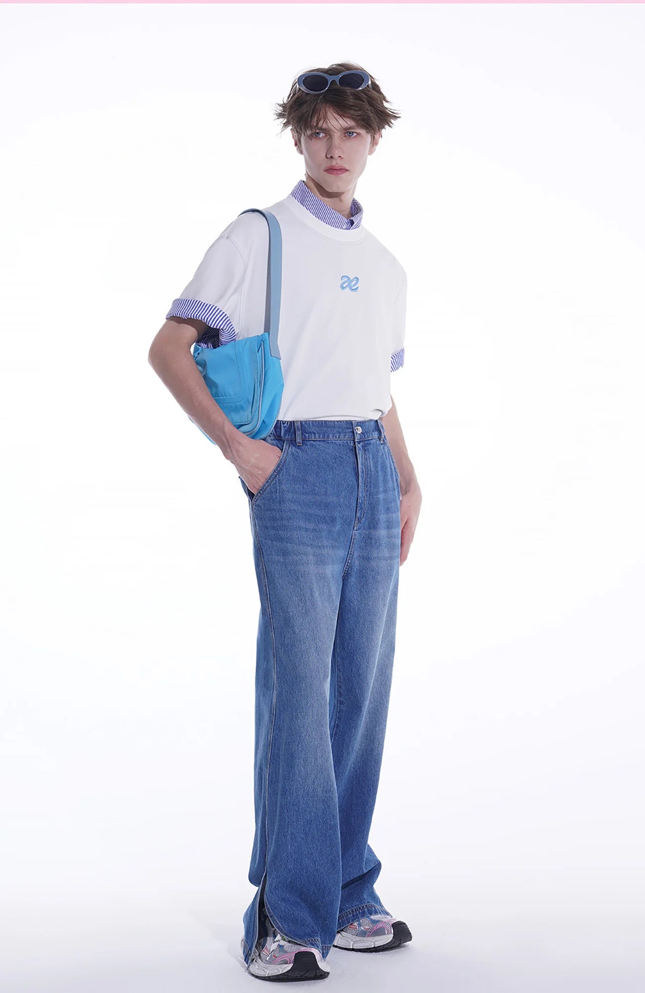 TIWILLTANG Side-Cut Oversized Jeans