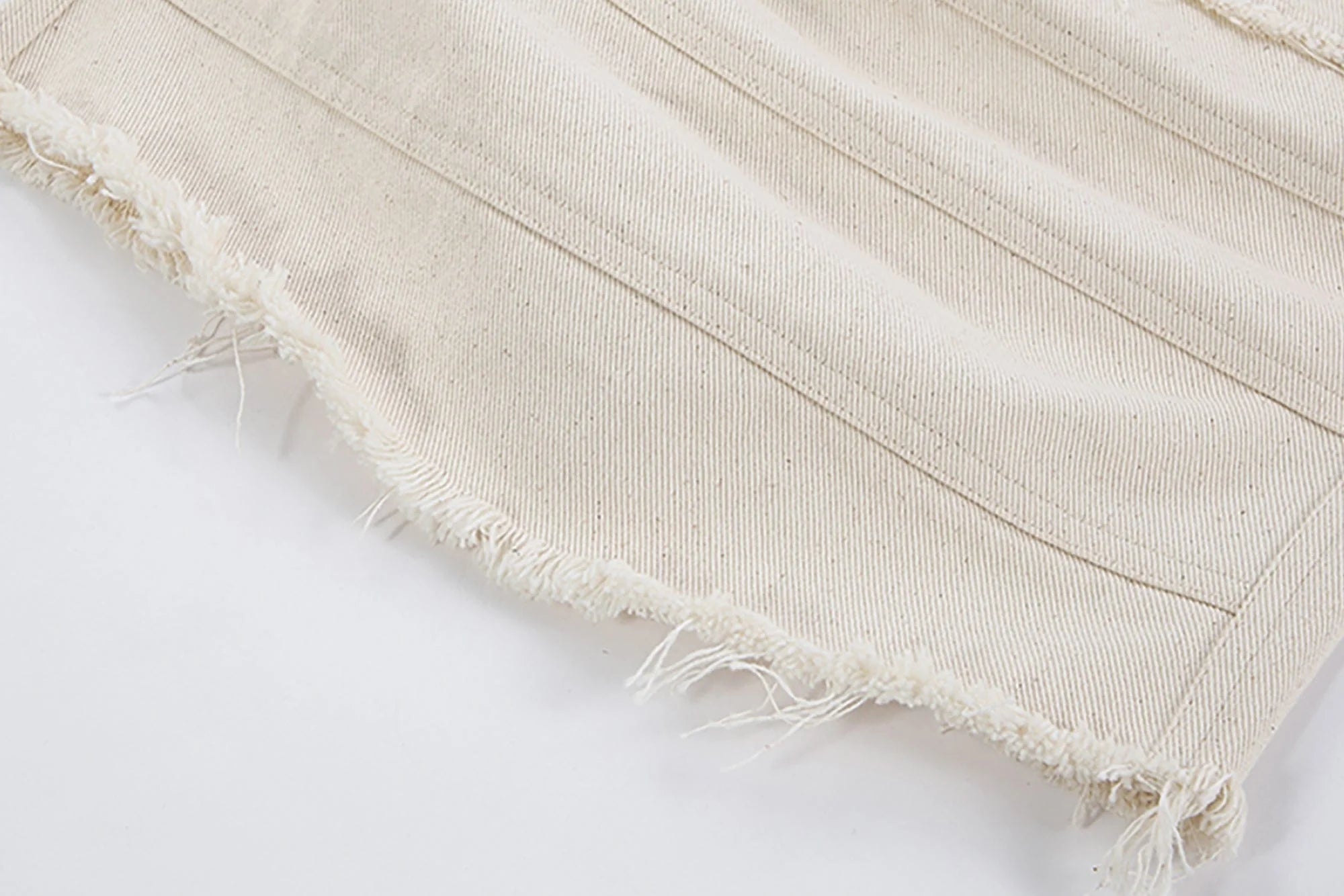 F2CE Layered Spliced Frayed-Edge Shorts