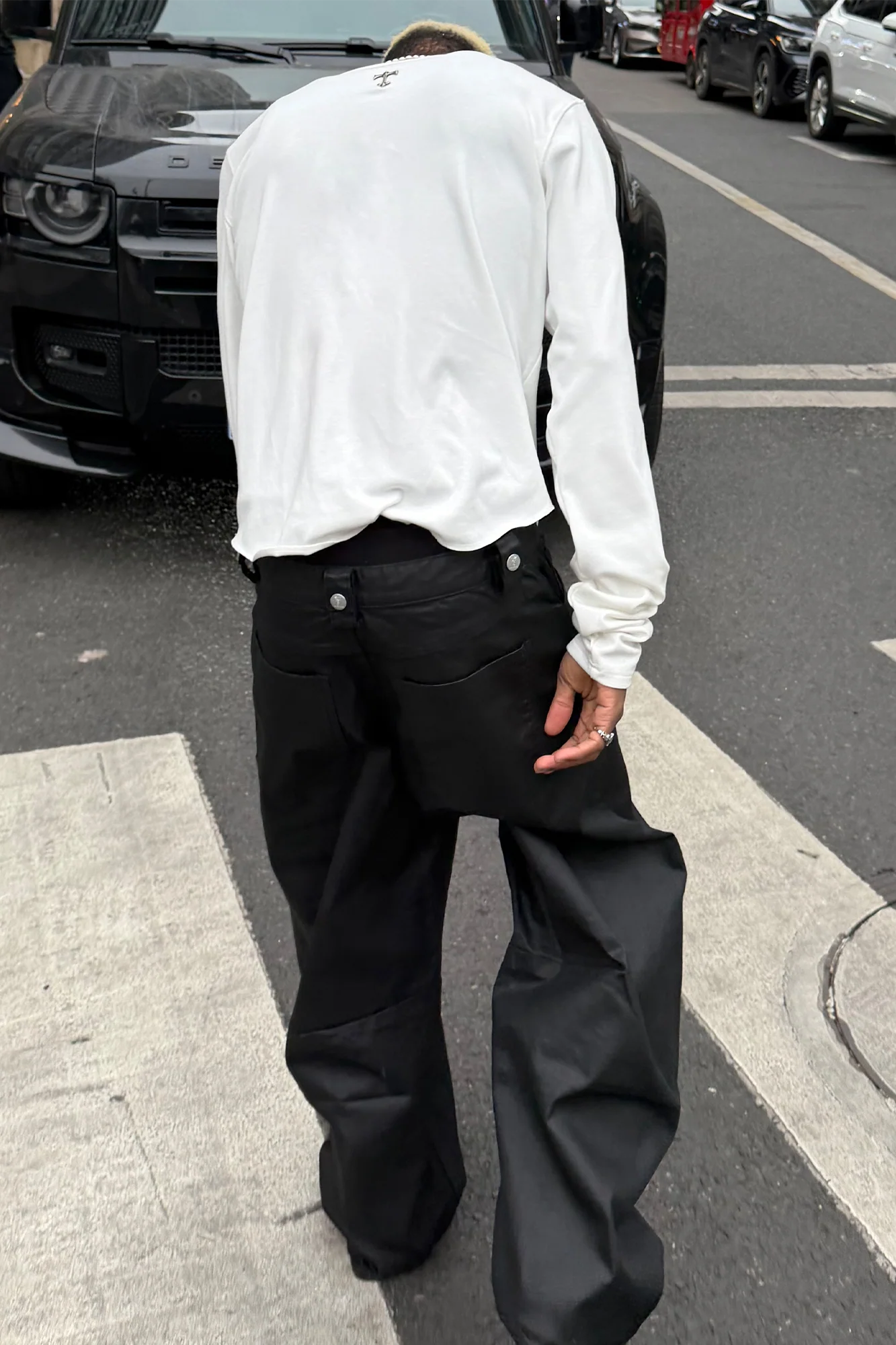 STEEPC Waxed Baggy Jeans