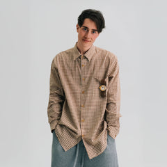WIID Neck Tie Gingham Shirt
