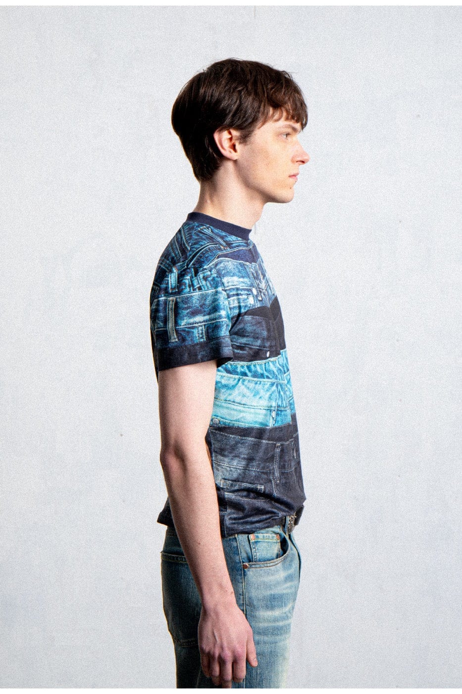 LEONSENSE Full Print Jeans T-Shirt