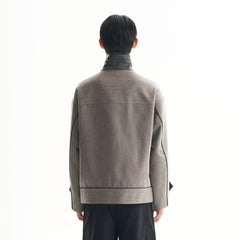 ORAL UTOPIA Multi-Pocket Drawstring Barn Jacket