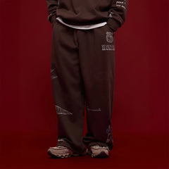BANANA CLUB Classic Doodle Graphic Sweatpants
