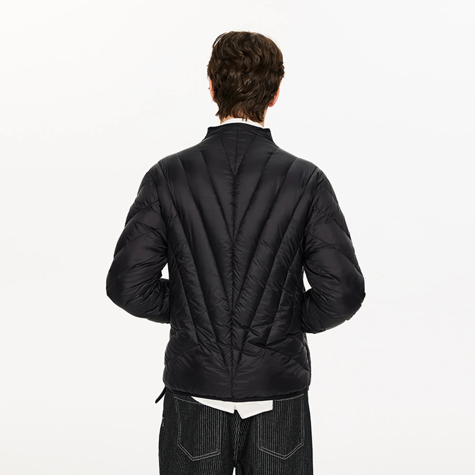 KREATE Quilted Rib Stand-Collar Down Jacket