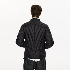 KREATE Quilted Rib Stand-Collar Down Jacket