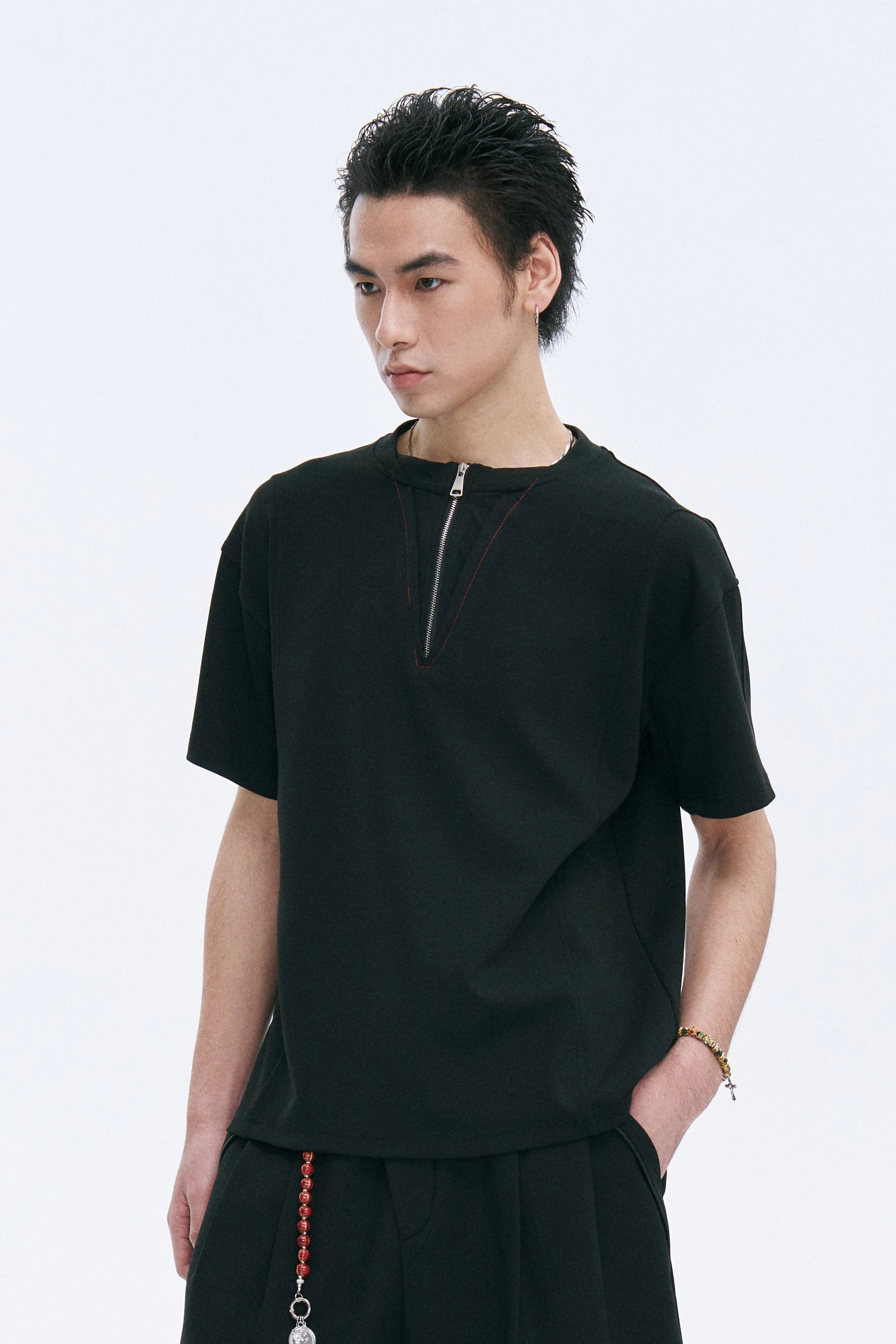 CATSSTAC Cross Spliced Dual-Zip T-Shirt