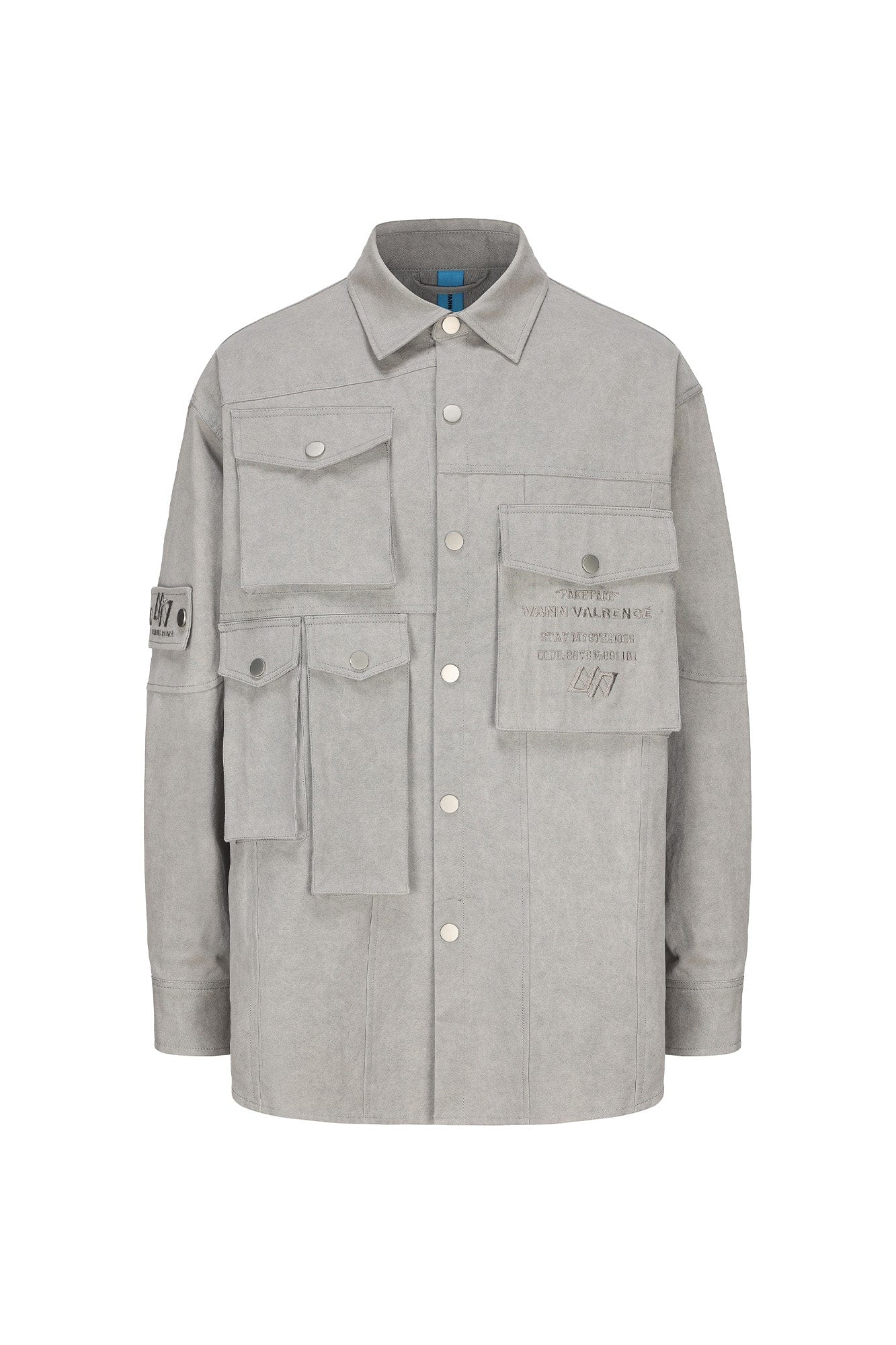 VANN VALRENCE Utility Washed Multi-Pocket Shirt Jacket