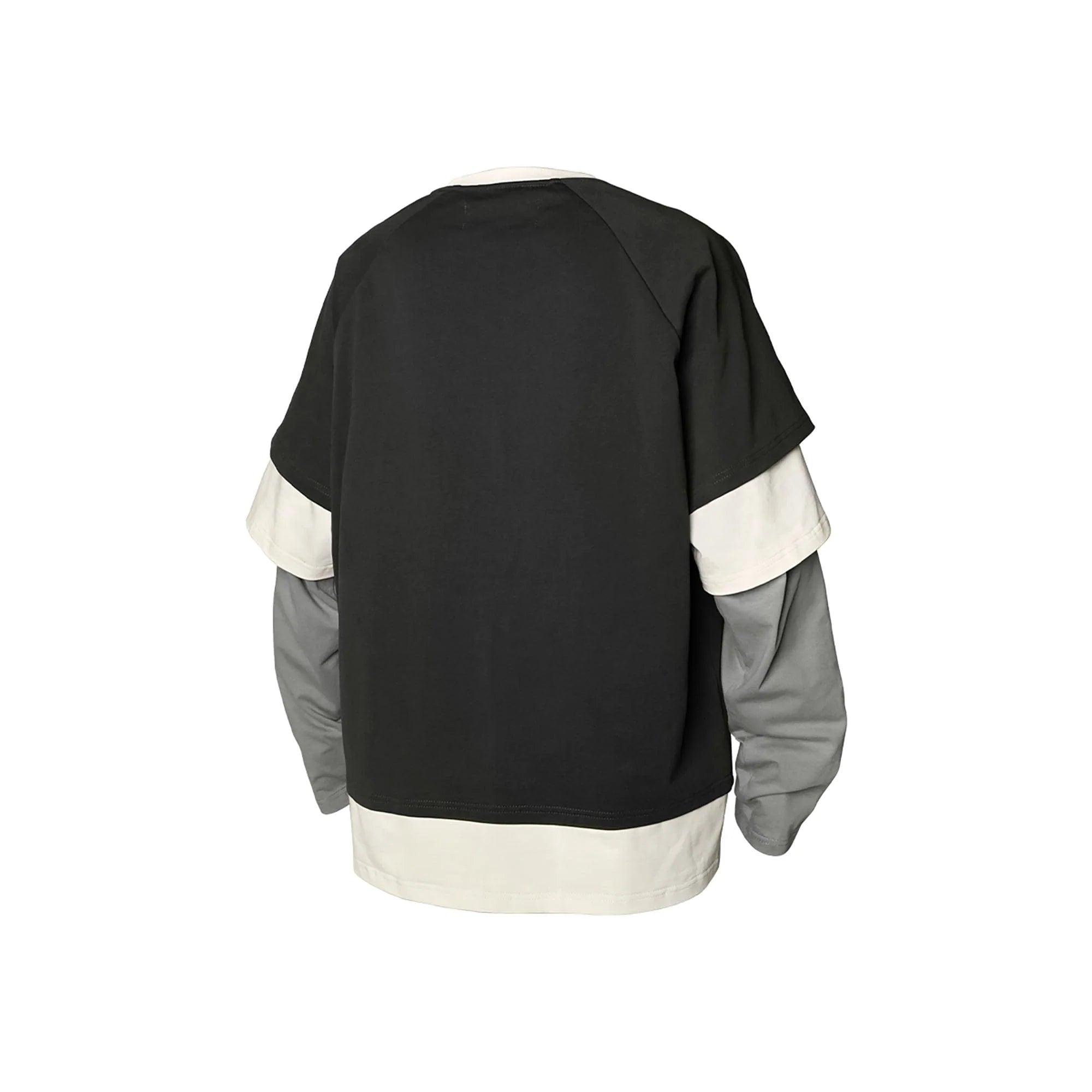RELABEL Layered Lace-Up Sweatshirt Gray