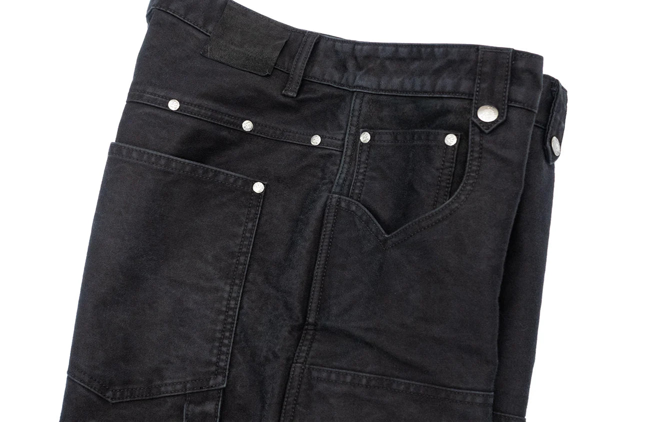 IN EXISTENCE Leather Splice Double-Knee Carpenter Pants