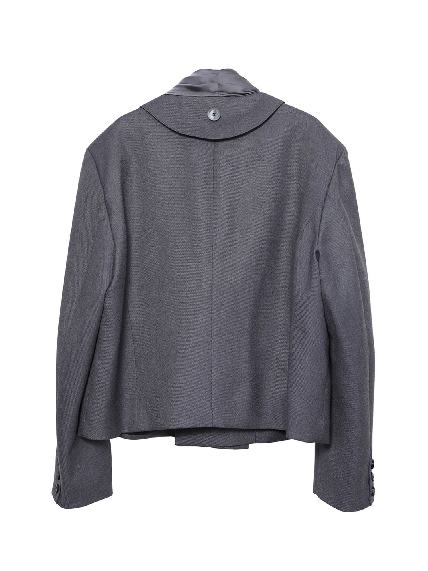 ASSEEN Pleated Panel Double-Breasted Blazer