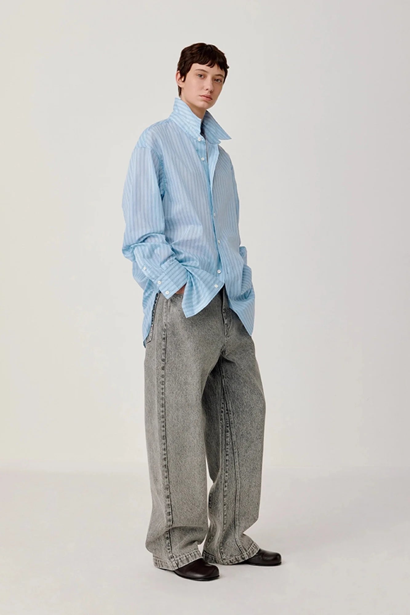 OPICLOTH Classic Striped Long Shirt