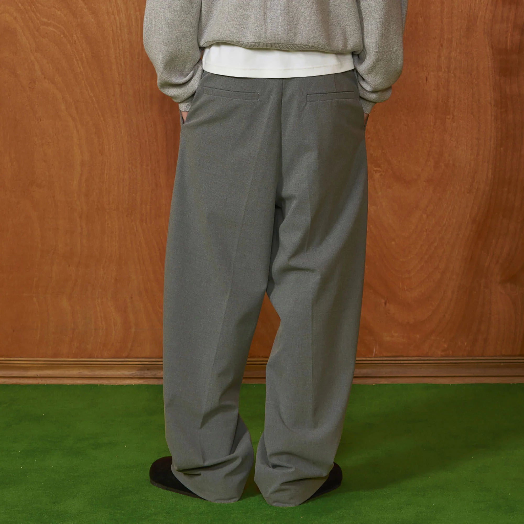 PMW Classic Pleated Fluid Wide-Leg Trousers