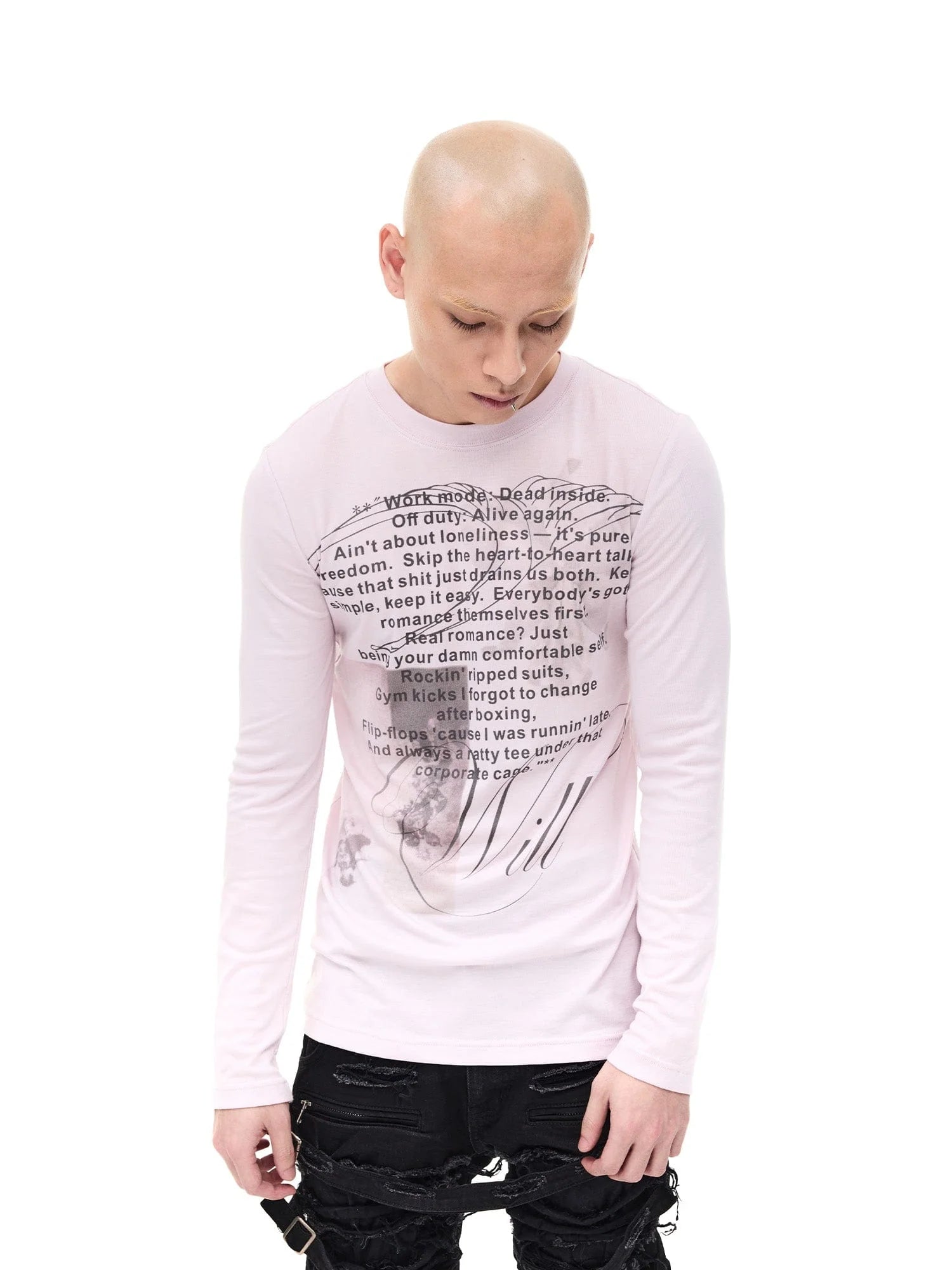 WHISTLEHUNTER Graphic Slim-Fit Stretchable Long-Sleeve Tee