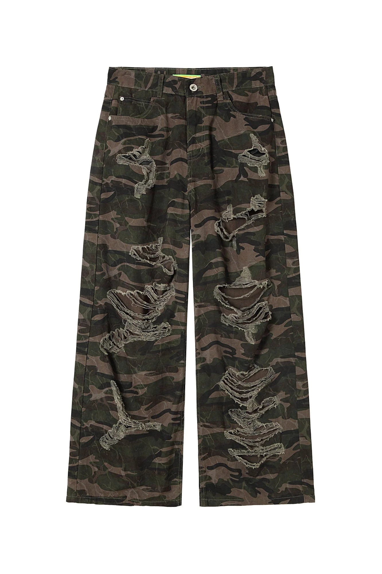 CLP Camo Ripped Straight-Leg Jeans