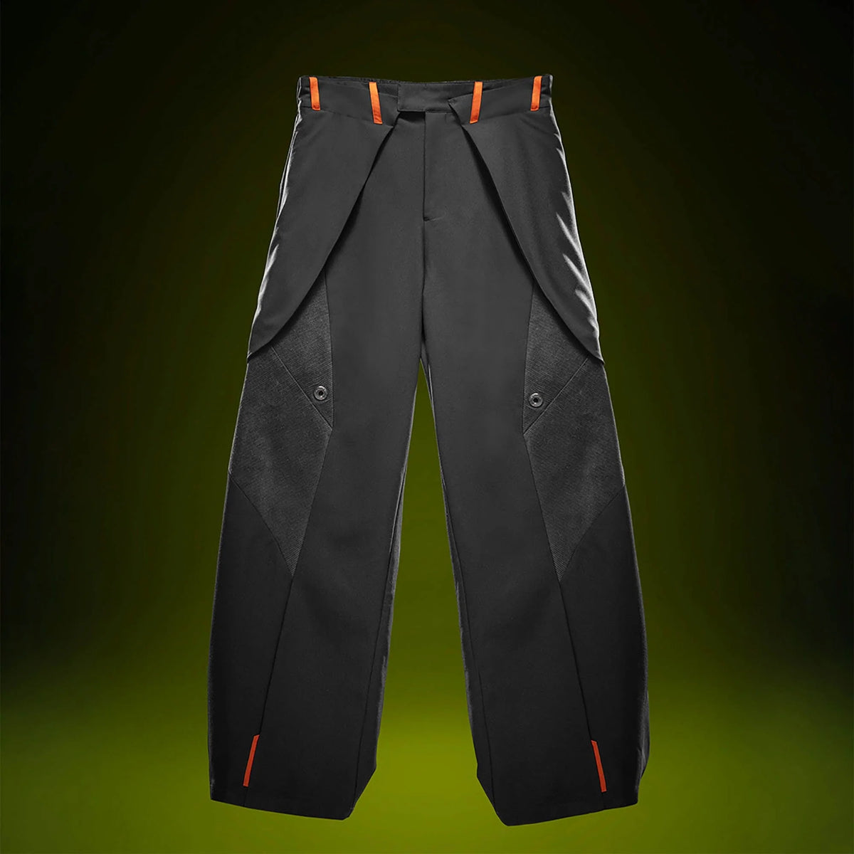 XIPHEVIL Mech Paneled Utility Wide-Leg Pants Black
