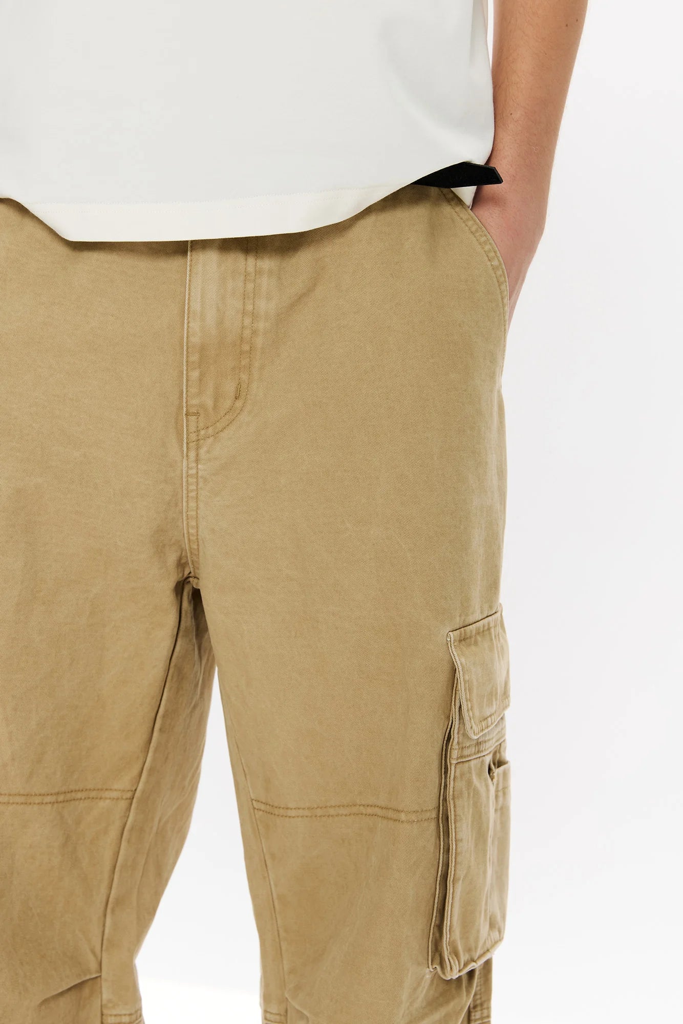 KREATE Washed Pleated Cargo Pants