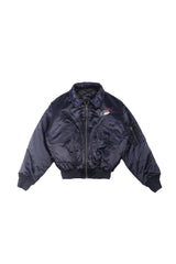 TRECLUB Contrast Graphic Embroidered Patch Bomber