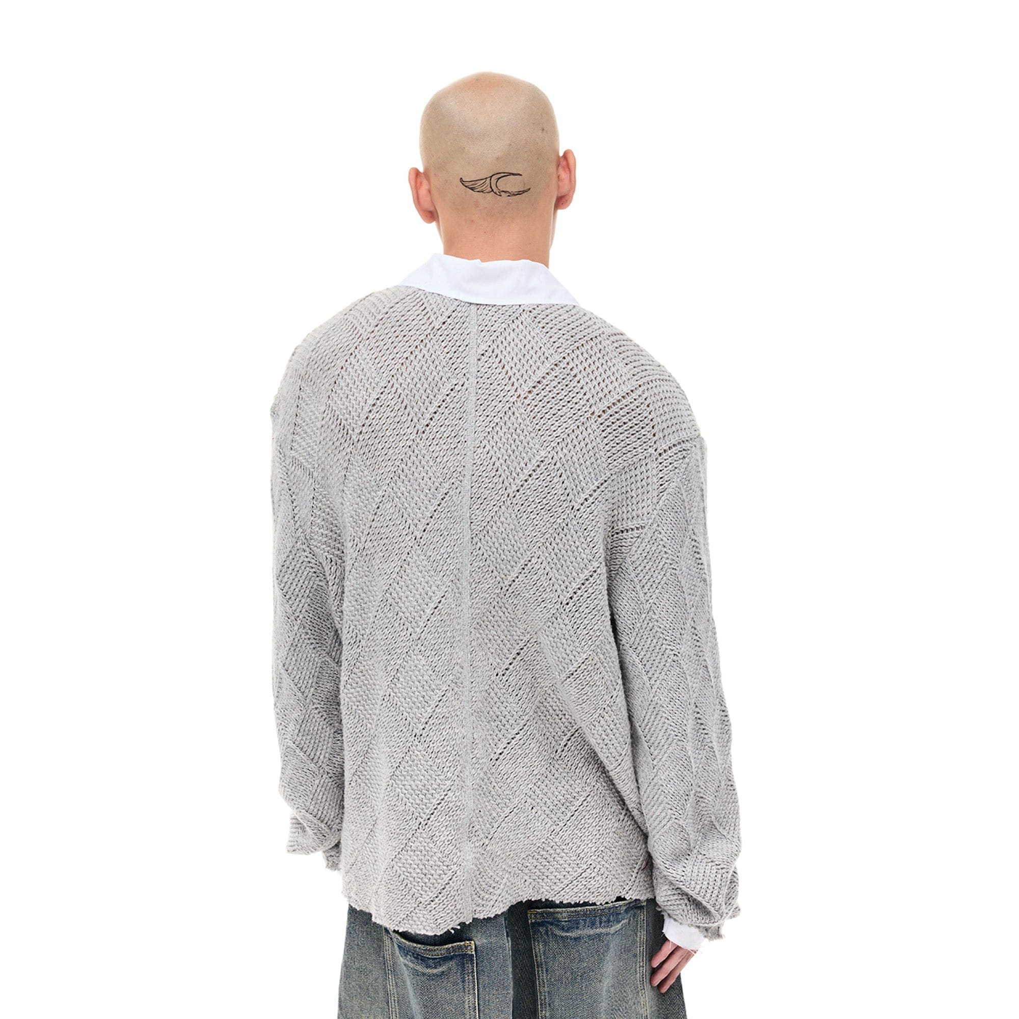 WHISTLEHUNTER Argyle Wool-Blend Polo Sweater