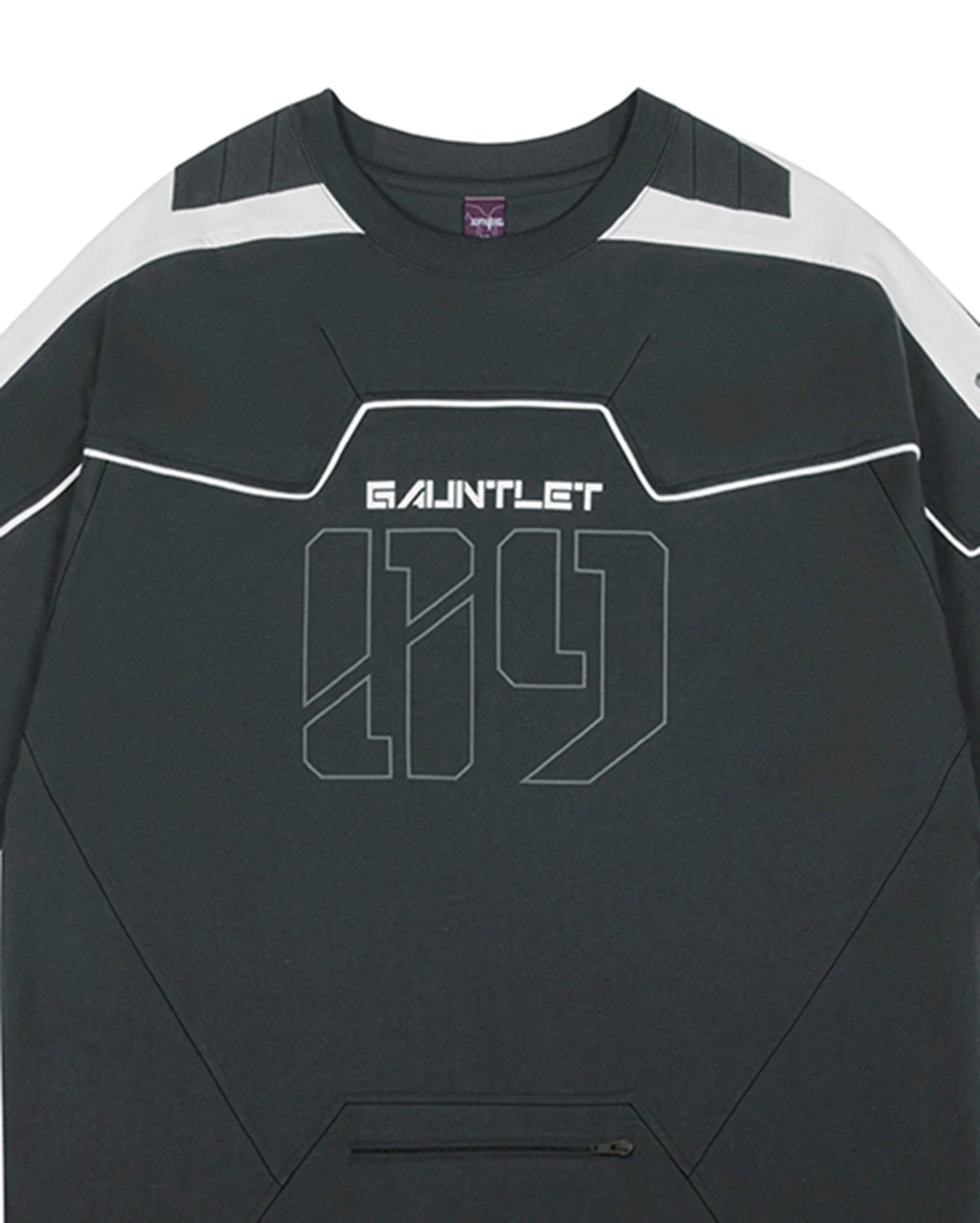 XIPHEVIL Modern Deconstructed Rivet Jersey Black